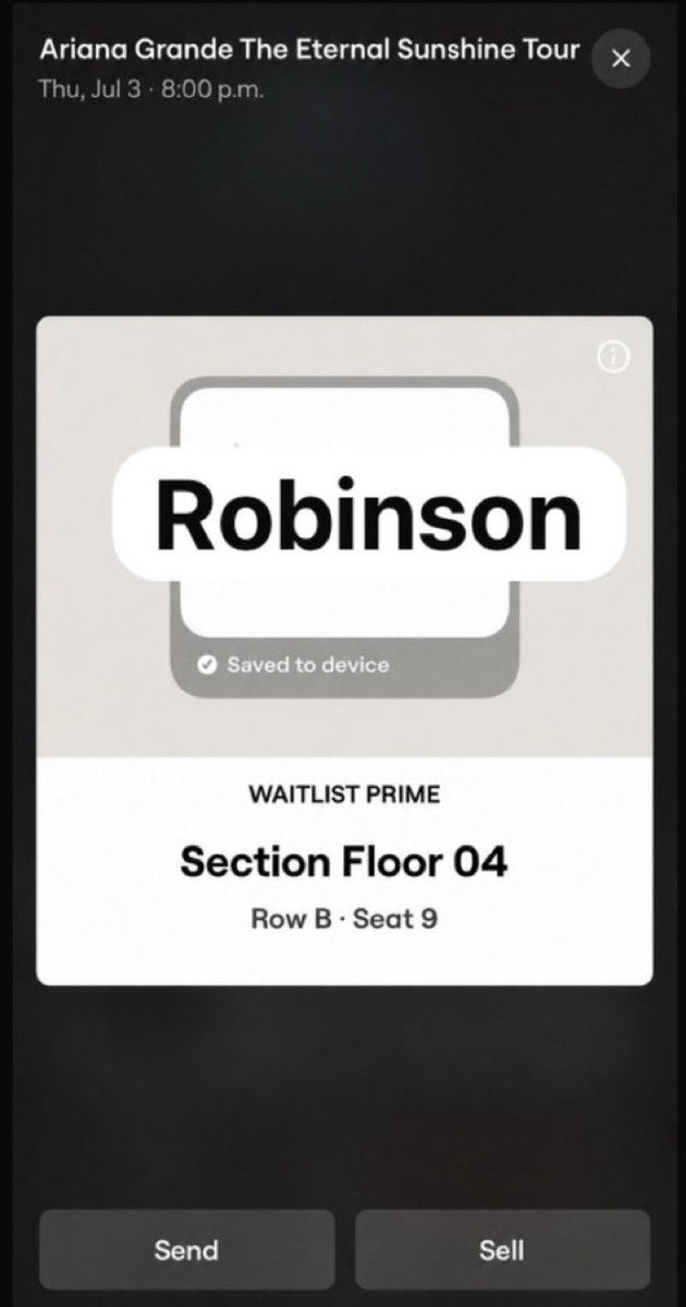 Robinson01446's tweet photo. Last minute Floor Tickets to N3 tonight. Selling for $350 right away. Message before it’s sold!
#sunshinetour #ArianaGrande #Arianators https://t.co/boKBtgL54k