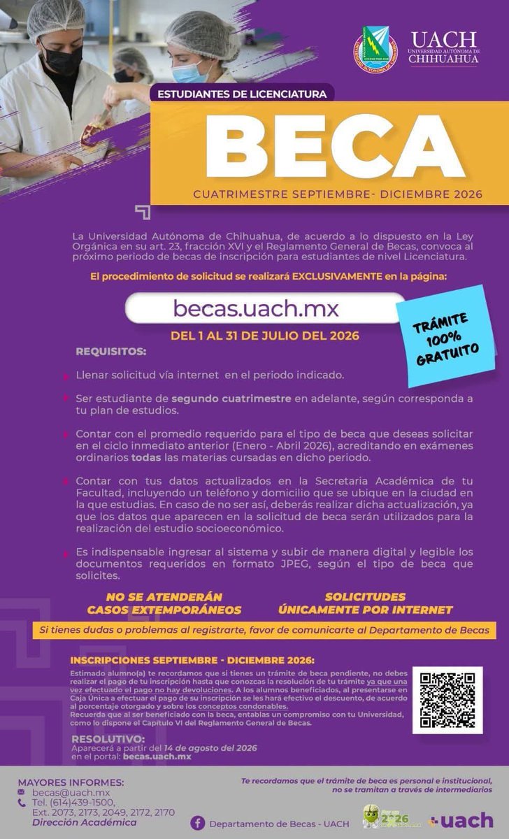 CDJ_NotiJuarez's tweet photo. 📄🏢 Abre UACH convocatoria de becas para licenciatura; registro será del 1 al 31 de julio

Más detalles:
🔗https://t.co/K774CGp5u5📄🏢-abre-uach-convocatoria-de-becas-para-licenciatura-registro-sera-del-1-al-31-de-julio/ https://t.co/DHXo9TjlgT
