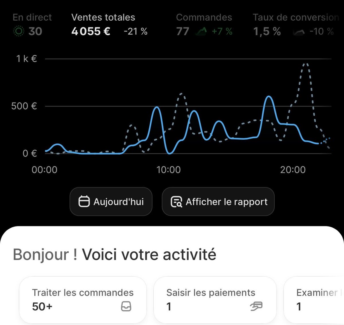 thibaulthuin's tweet photo. Encore une belle journée 

100% drop 

#ecom #googleads https://t.co/Lgqhh39Aey
