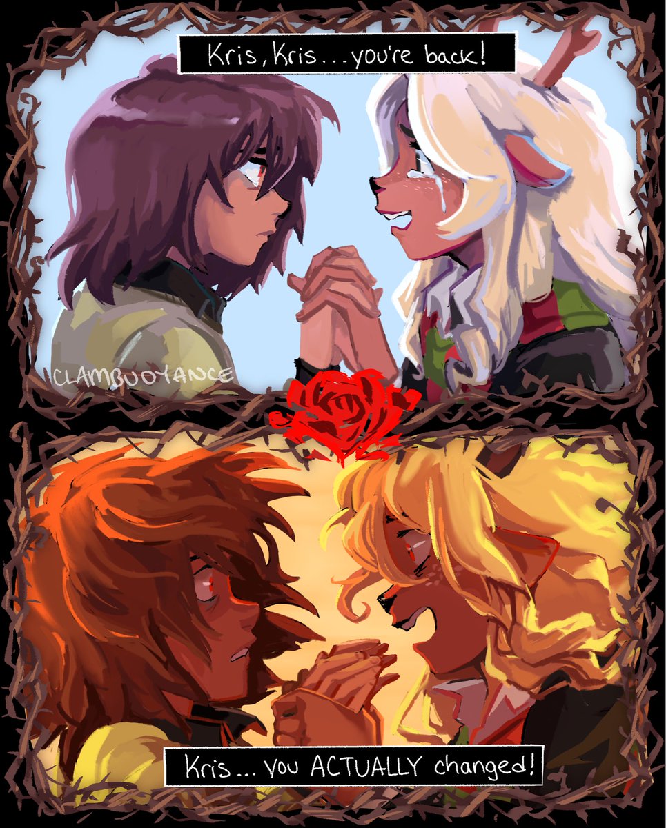 clambuoyance's tweet photo. And no one else has noticed

#deltarunespoilers #deltarune #kriselle https://t.co/sHCrsDbATQ
