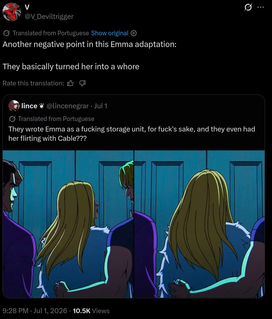 TheForeverMC's tweet photo. Calling her a "storage unit" because you don't like the depiction of her sleeping with multiple people is incredibly misogynistic. And you get nothing but other scum agreeing with you and calling her a slut/whore. https://t.co/QROFZTGD0s