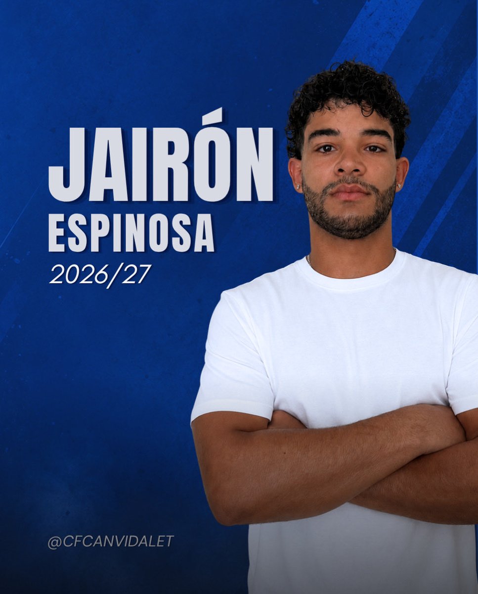 cfcanvidalet's tweet photo. 🔥 JAIRON ESPINOSA, NOU FITXATGE ARLEQUINAT 💙🤍
Temporada 26/27 | Lliga Elit

💙 Procedent del San Mauro, en Jairon s’incorpora al Can Vidalet per reforçar la nostra línia defensiva.

⚽ Central esquerrà amb molta projecció i grans qualitats físiques

Benvingut al Canvi, Jairon! https://t.co/raqgqpfwrj
