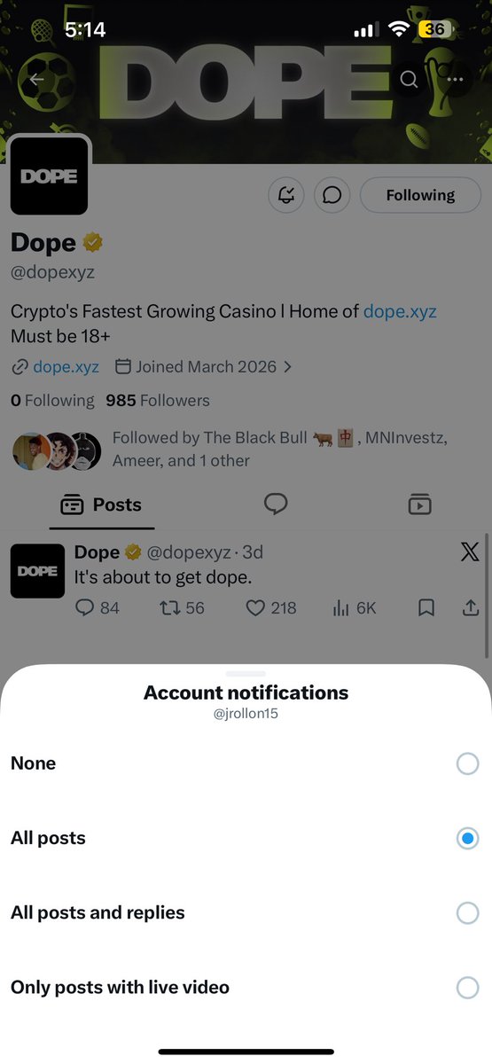 jrollon15's tweet photo. @AmeerHussain @dopexyz Thanks for the opportunity! Hope I win @AmeerHussain @dopexyz 🙏

Sol
BGQPDJuUYK79GCogFUnzsZMxaDi7ugsVFVf5yqv56YJc

Username: jrollon3014

Manifesting proofs below👇✅ https://t.co/Y27Py1mWiP