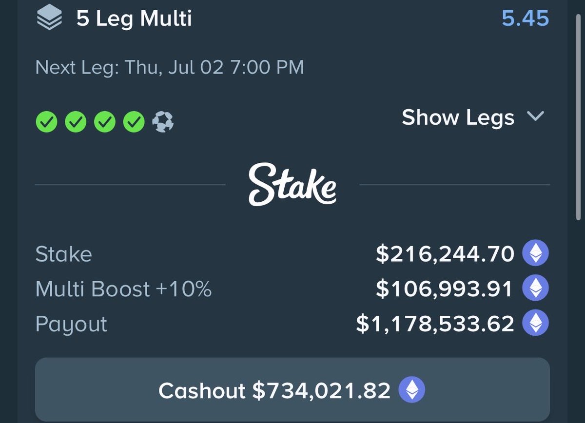 Jelitics's tweet photo. Spain came through for us.

1 more leg left for $2.55M Payout.

Portugal to qualify https://t.co/yvJvwEfG4w