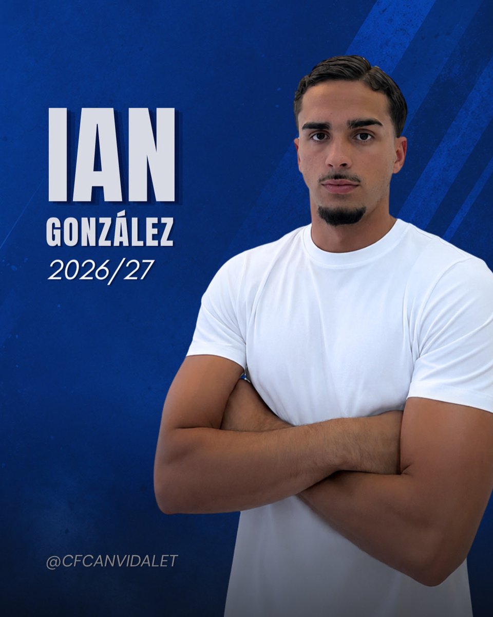 cfcanvidalet's tweet photo. 🔥 IAN GONZÁLEZ, NOU FITXATGE ARLEQUINAT 💙🤍
Temporada 26/27 | Lliga Elit

💙 Procedent del Santomera, de 3a RFEF, l’Ian arriba al Can Vidalet per reforçar la nostra defensa.

Central amb grans qualitats físiques, ràpid, dominador dels duels i amb una bona sortida de pilota. https://t.co/TLJgMTztw1