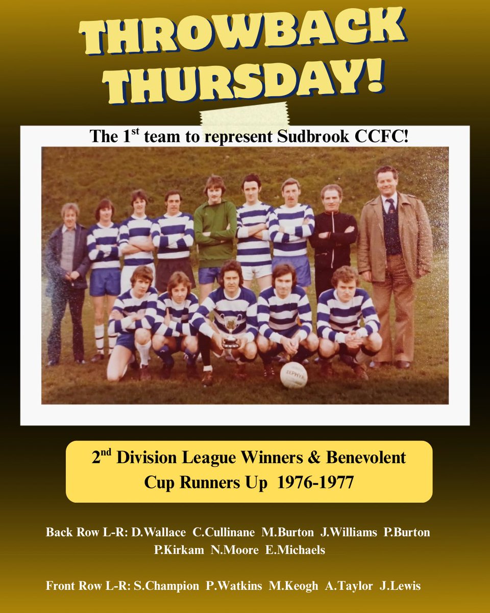 Sudbrook10's tweet photo. Throwback Thursday!! ⚽️

The first ever team to represent the club! https://t.co/EaH34wTbWk