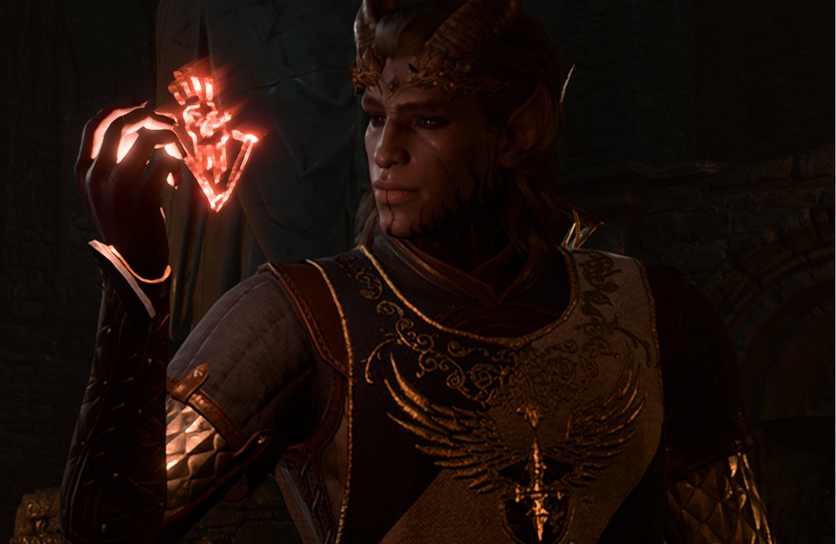 MagicallyNerdy's tweet photo. I'm attempting Honor Mode in BG3! So far so good. 😬

This is Kael, my Zariel Tiefling Paladin. He's the Dark Urge, just to make the Orin fight a little easier. ⚔️
#BaldursGate3 https://t.co/a5ND0SmFTE
