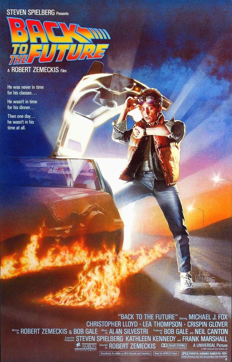 landofthe80s's tweet photo. "Back to the Future" starring Michael J. Fox &amp; Christopher Lloyd debuted in theatres today in 1985. 

BITE-SIZED FACT | The film was the highest grossing film of 1985 after pulling in over $381 million at the global box office. https://t.co/qadHiGGAEV