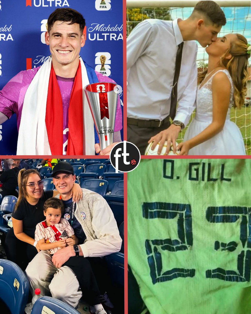 Footballtweet's tweet photo. 🚨 He was broke. His wife and newborn son nearly died. Today, Orlando Gill is Paraguay's World Cup hero. 🇵🇾

His story is one of the most incredible in football.

In 2022, Gill's wife, Melissa, suffered a cardiac arrest while giving birth to their son, Lautaro Daniel. Doctors said their baby was just 10 minutes away from dying.

Both survived, but the road ahead was brutal.

With barely enough money to support his family, Gill sold almost everything he owned — including his boots, training gear and even memorabilia from his time with Paraguay's youth national team — just to pay the bills.

His wife later revealed:

🗣️ "When our son was born, we had nothing."

Between 2021 and 2023, Gill barely played competitive football.

Now, he has beaten his childhood idol, Manuel Neuer, in a World Cup penalty shootout and is about to face France in the last 16.

What a story. ❤️🇵🇾