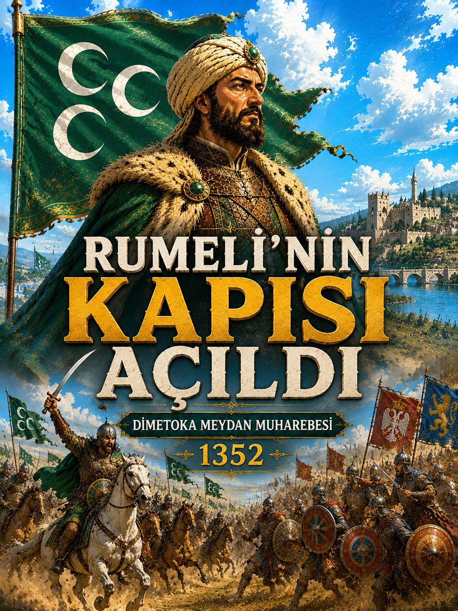 DevletiFetih's tweet photo. ⚔️ Dimetoka Muharebesi, Osmanlı'nın Rumeli'deki en kritik zaferlerinden biriydi.

Bu video kısa bir özet.

📺 Yarın Devlet-i Fetih YouTube kanalında savaşın tüm detayları sizleri bekliyor!

#DevletiFetih #DevletiHazine #DevletiGaza #OrhanGazi #SüleymanPaşa #DimetokaMuharebesi #Osmanlı #Tarih #Keşfet