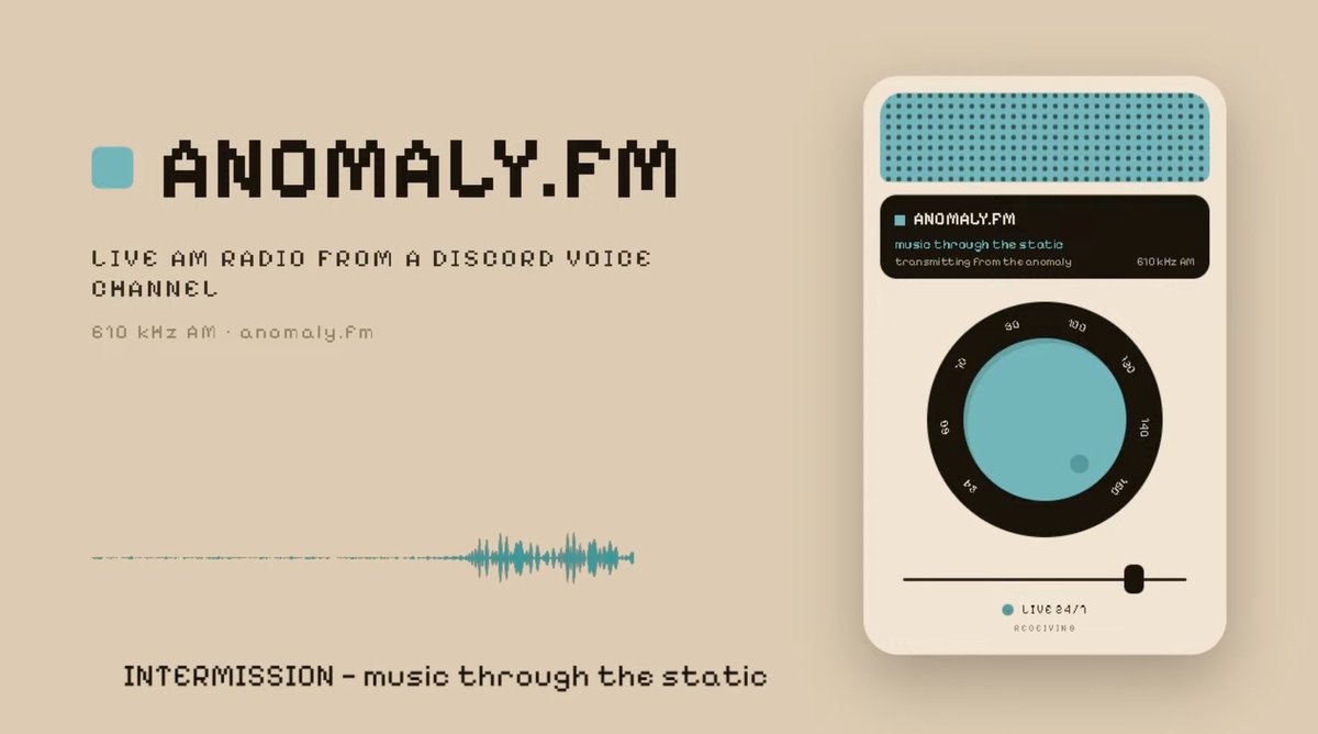 anomaly.fm running as a continuous public radio stream