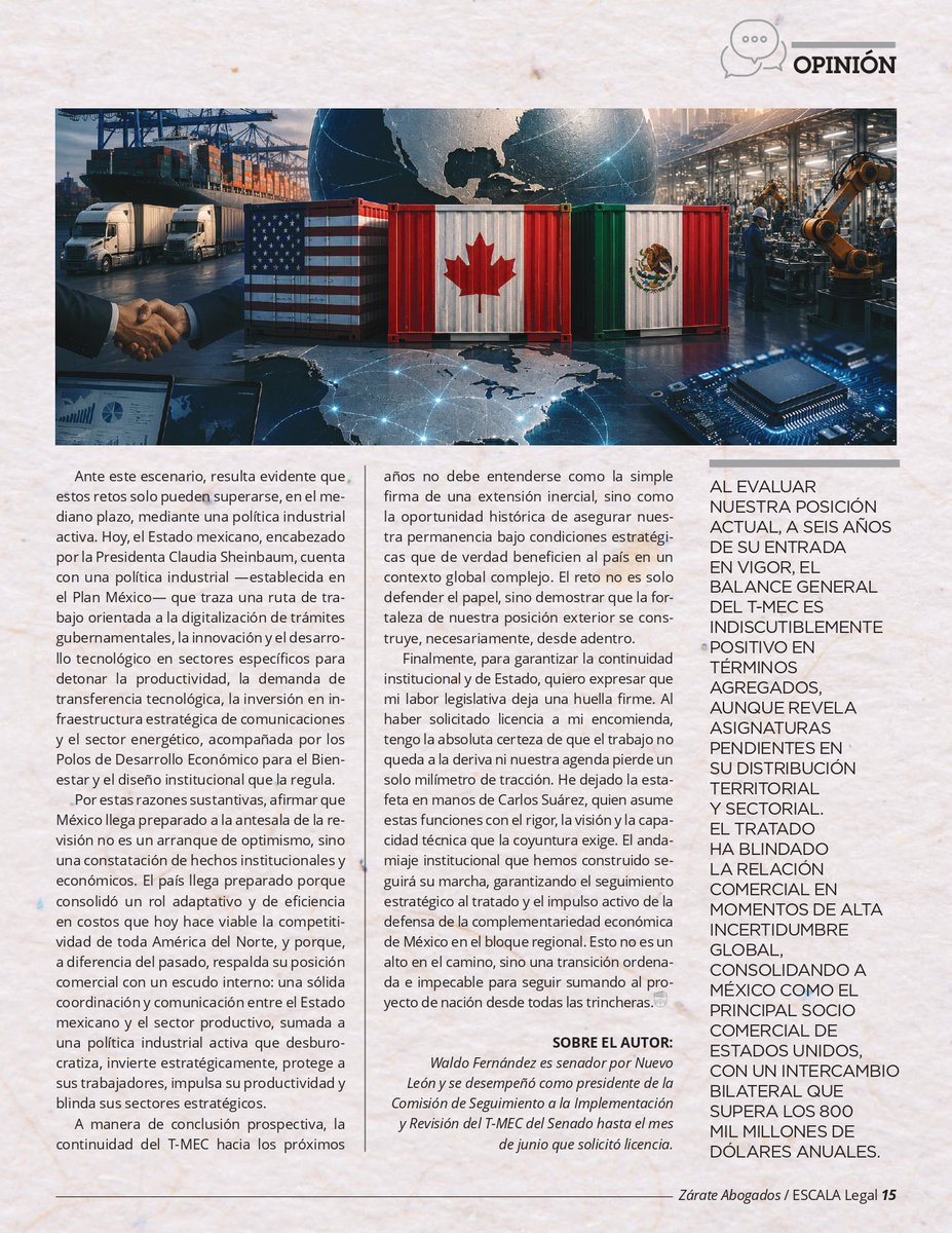 Escala_Legal's tweet photo. Hoy, el verdadero campo de batalla no son las aduanas, sino los centros de innovación y desarrollo, así como el control de las cadenas de suministro de insumos estratégicos.
Aquí el análisis del T-MEC de Waldo Fernández @FdzWaldo 

https://t.co/7EXZ5CP57R https://t.co/m9CUJuOumi