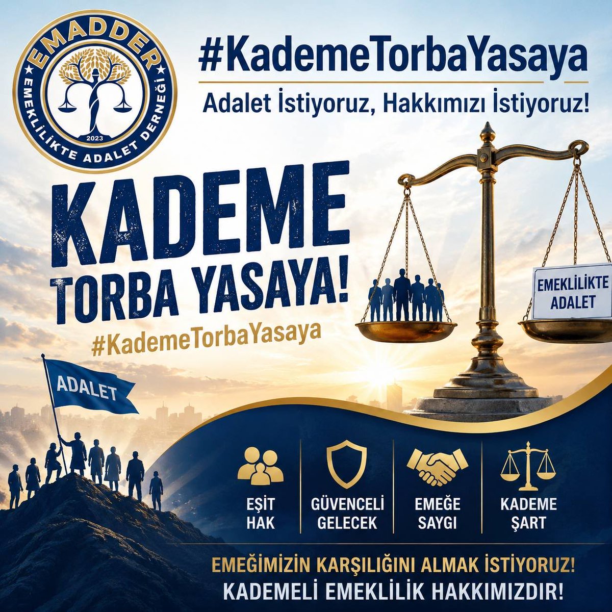 ADALETNSEShysi's tweet photo. Primimi eksiksiz ödedim, görevimi yerine getirdim. Buna rağmen 17 yıl daha beklemem isteniyor. Aynı şartlarda çalışanlar arasında bu kadar büyük fark kabul edilemez.
@EmadDernegi #KademeTorbaYasaya https://t.co/37zhwRvCSl