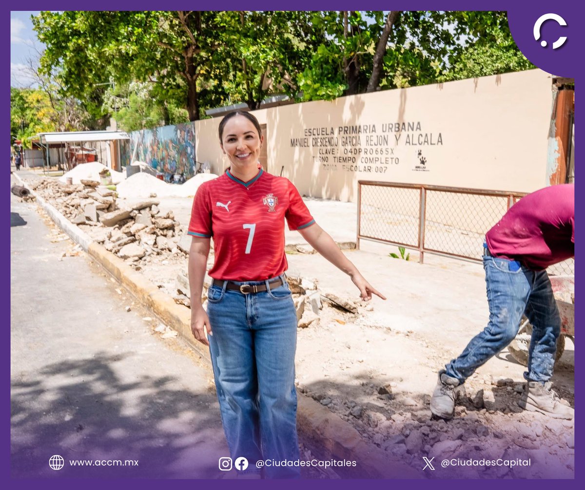 CiudadesCapital's tweet photo. 🚧 En #Campeche, la Presidenta Municipal @bibyrabelo impulsa obras que fortalecen la seguridad y movilidad de estudiantes y familias.

Acciones que mejoran el entorno escolar. 🧡

#ExperienciasQueNosHacenMásFuertes
Atte: @javierdiazglz, Pdte. Municipal de Saltillo y de la #ACCM https://t.co/537Olb188D
