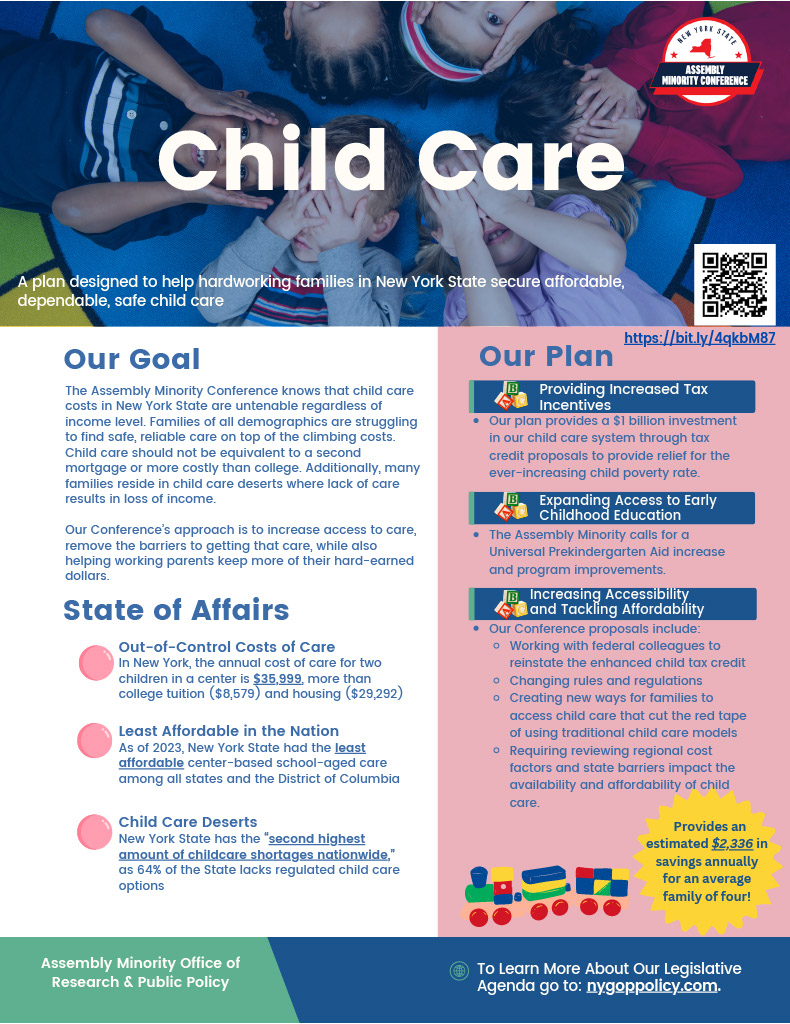EdwardRa19's tweet photo. Another ranking confirms what we already know: N.Y. is one of the most expensive childcare states in the U.S.

The @NYS_AM has a plan that would save the average family of 4 an estimated $2,336 annually! The cost of safe, reliable childcare shouldn't equal a mortgage payment.

Our proposal begins with investment in the childcare system, expanding access & tackling affordability for working families.
https://t.co/c9QDMt1bb3