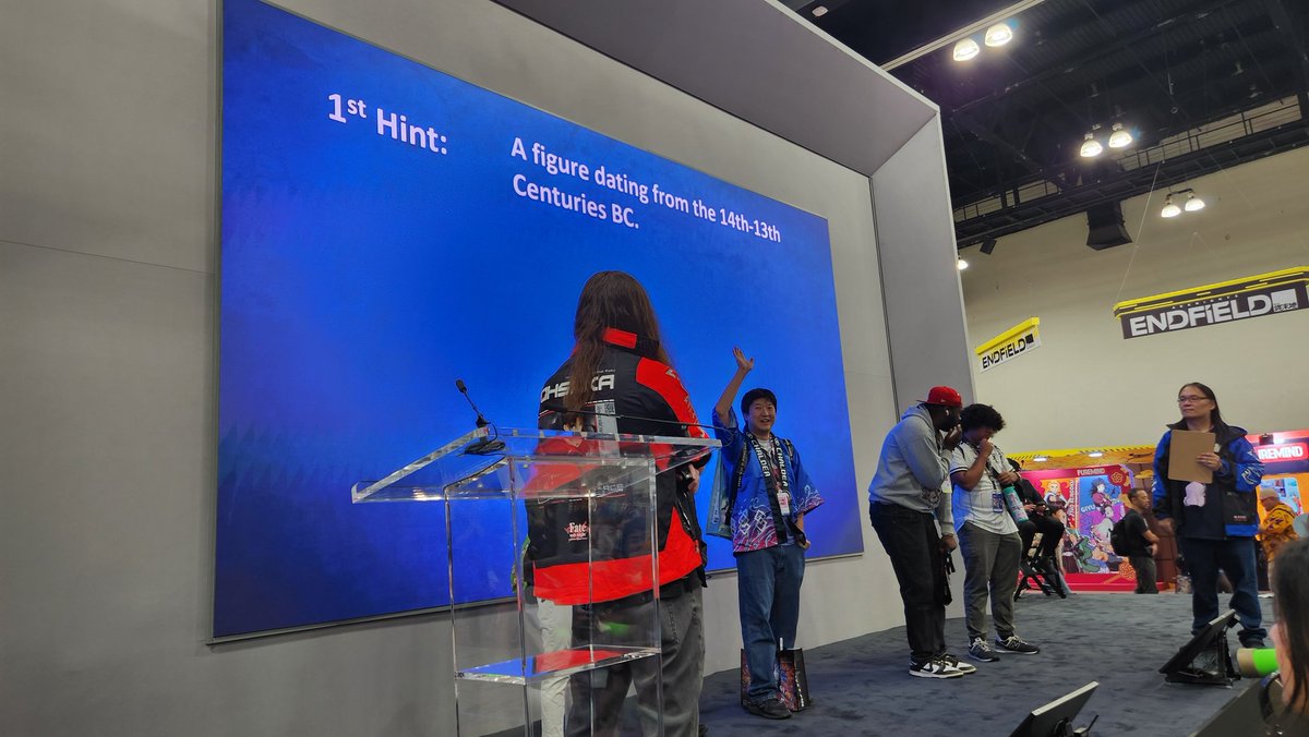 FateGO_USA's tweet photo. Our Masters really know their Servants! Congratulations to all our participants! Don't forget to join the next round of Who's That Servant later today at 3:25 PM at South Hall #3320!

#FateGOUSA #AX2026 https://t.co/uzxQwEyBD7