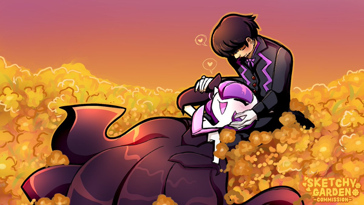 SketchyGarden's tweet photo. The two of us and our love, adrift on a blooming sea https://t.co/wxNvkZCpcd
