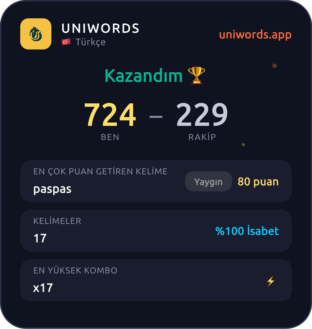 edebimce's tweet photo. Uniwords'te düello! Cesaretin varsa gel ⚔️
👉 https://t.co/9OaVHDtJIX https://t.co/QrIXU01y3U