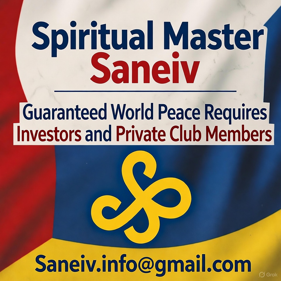 the1Master4u's tweet photo. Do you REALLY want to know how to usher in true and lasting World Peace and stop wars?For thousands of years, humanity has tried the old approaches—Hinduism for over 3,000 years and Buddhism for more than 2,500 years. Yet conflicts continue. Wishful thinking and traditional spiritual systems have not delivered the global transformation we desperately need.
There is a real solution: The Collective Conscious Group For World Peace, led by Spiritual Master Saneiv.This is not another vague movement or bureaucratic effort like the U.N. It requires no cooperation from governments or other countries. Instead, it focuses on establishing dedicated global locations where collective consciousness can be powerfully focused for peace.

The complete operating expenses for these locations worldwide total $67 Billion USD. The first location will be in the United States, followed by the Philippines, and then additional sites around the world.Spiritual Master Saneiv currently resides in Arizona, USA, and is ready to lead this initiative. Visit 1world1people1master1way(dot)com to learn more and support the vision.Right now, the main site is a simple starting point. With proper funding, we will launch professional websites, active social media channels, compelling videos, books, and much more to spread this message globally.If you are serious about real world peace, this is the practical, actionable path forward. 
Contact Spiritual Master Saneiv:  Saneiv.info@gmail.com and join the movement today.
________________________

Investment Levels:  $67 Million (  start-up facilities in the U.S. and the Philippines )
Comprehensive Investment, World-Wide Expansion For World Peace :  (100% of necessary expenses)  : $67 Billion
(email Master Saneiv for additional details, PDF Business Plan file)