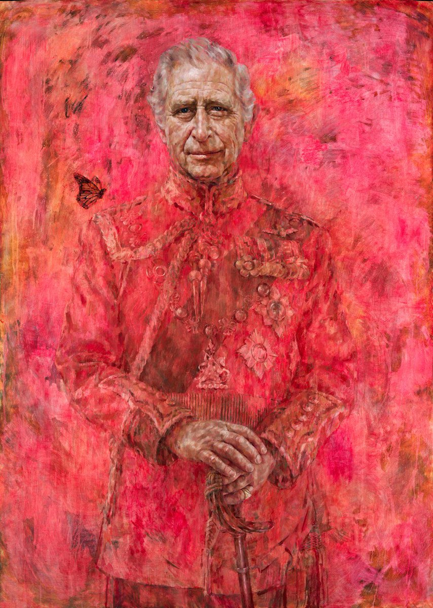 CTRL_REVOLT's tweet photo. @JMNewsNetwork_ Lets play a game.....

 Its called, how many faces and creepy figures can you find in King Charles blood red portrait? https://t.co/EaxEZ0PHJd