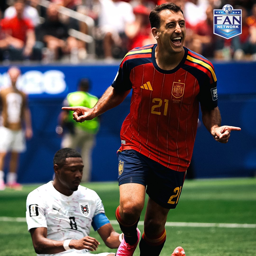 fannetworktv's tweet photo. España 🇪🇸 derrotó con comodidad a Austria 🇦🇹, reafirmó su buen momento, amplió su racha de victorias y presentó credenciales de candidato en WC2026.

Los ibéricos esperan por Portugal o Croacia.

Mira los goles y conoce los detalles del juego: https://t.co/78ZB7dqhuO

#CopaDelMundo #HighImpacto #Mundial2026 #WC2026 #FANnetworkTV #JugadoresDesignados #WorldCup2026