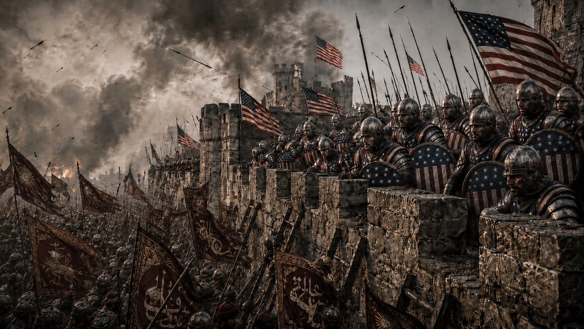 americanthor8's tweet photo. @GregoryKBovino The Islamic hordes are at the gates, we must repel them and get out the ones already here! https://t.co/O9nN8bUnhl
