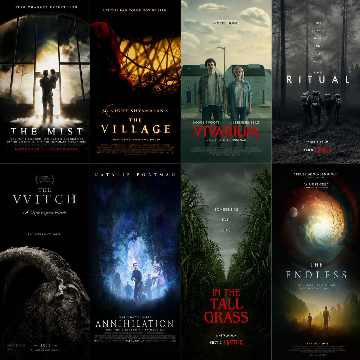 Minifilmflicks's tweet photo. If you love FROM, these movies will give you the same mysterious and unsettling vibe. https://t.co/7Xy54prPGo