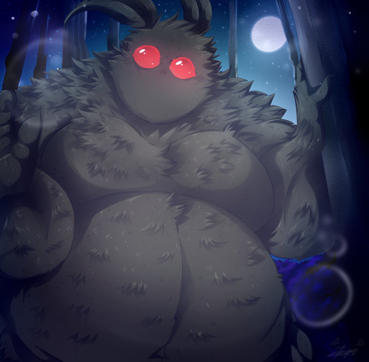 zugardeprezzion's tweet photo. [ 🌙 ] - Moth man! [ Commission for: @Itsnemcaracker ] https://t.co/smD5b0sTIu