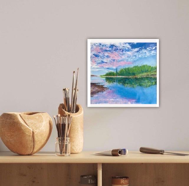 MormorJan's tweet photo. Such a gorgeous sunset, we saw it as we drove along the coast, I loved the colours and the reflections. If you love it too, take a closer look at it here: https://t.co/AuLtnDxv2d #mhhsbd #smilett23 #originalart #sunset #ukartist #artonX https://t.co/9YDSzj96Ly