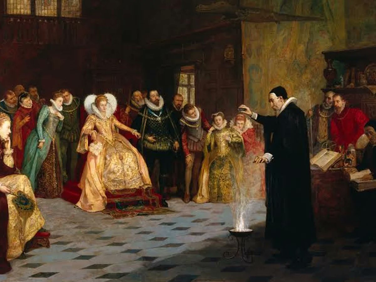 lucky_strikes_x's tweet photo. > be John Dee 
> 16th-century math guy and Queen Elizabeth's top spy 
> need a solid cover story to infiltrate European courts 

> "I'm just a rambling occult mystic who talks to angels, ignore me" 
> the entire continent buys it 
> run deep-cover espionage, crack ciphers, and map naval threats while everyone thinks sees just a harmless schizo 

> literally coin the term "British Empire" out of thin air (1577) 
> wants England to conquer the New World but need a justification
> launch a massive PR campaign linking the Queen directly to King Arthur and Welsh Prince Madoc 

> instant divine mandate to counter the Spanish monopoly secure infinite funding for Raleigh and Drake to pirate the seas mfw I shitposted a global empire into existence

> inspiration for James Bond