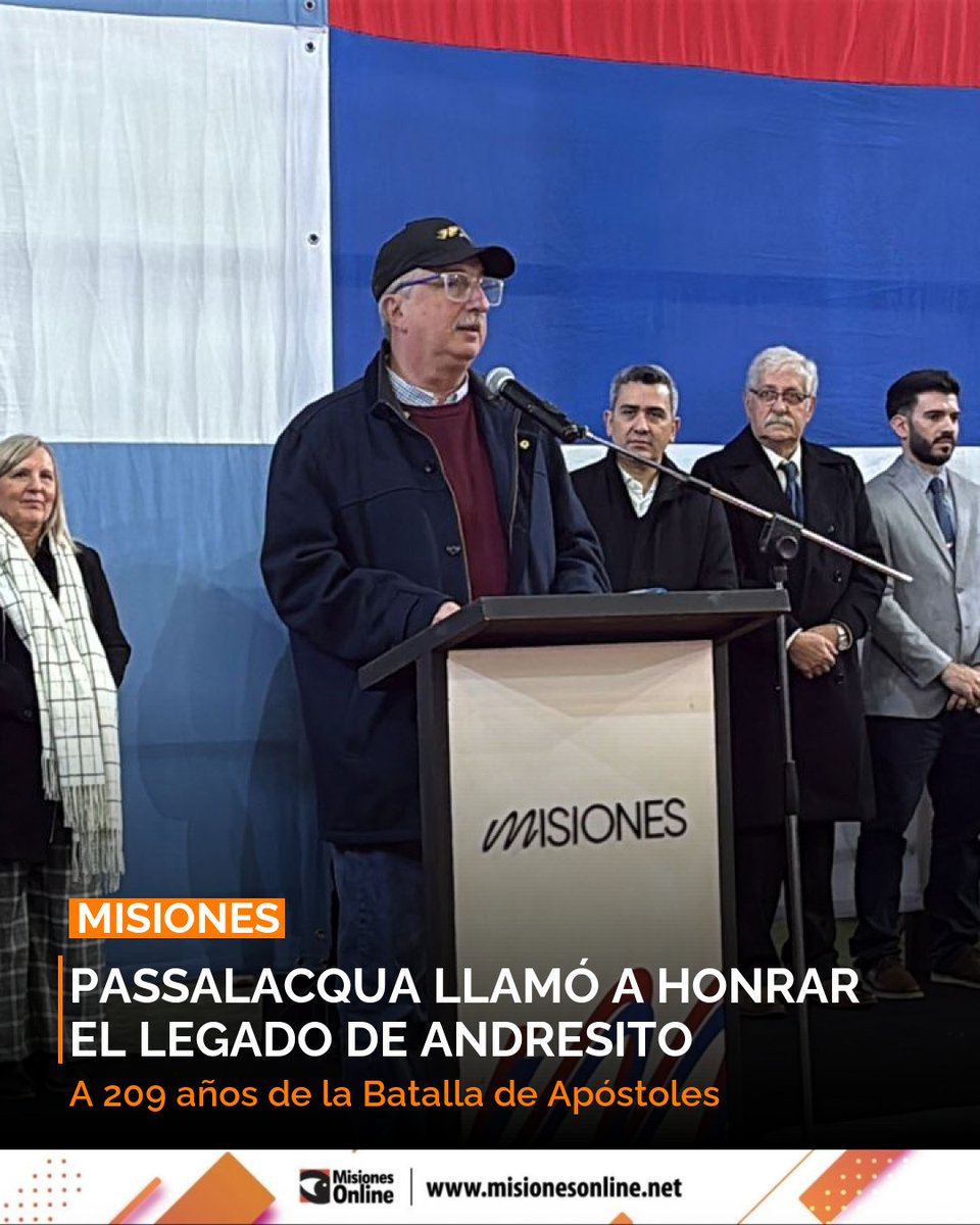 misionesonline's tweet photo. Gobernador Passalacqua conmemoró los 209 años de la Batalla de Apóstoles. Destacó el legado de Andresito Guacurarí y Artigas e impulsó a fortalecer la identidad misionera en nuevas generaciones. ⚔️
https://t.co/hOQ0ExIWWP
#Misiones #Historia #Andresito https://t.co/6Uw0QyhJIN