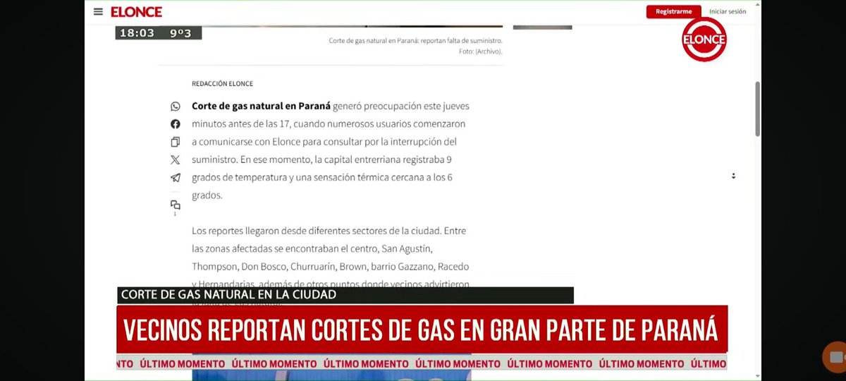 DanielLean13894's tweet photo. ULTIMO MOMENTO: VECINOS REPORTAN CORTE DE GAS EN GRAN PARTE DE PARANÁ.
@eloncecom https://t.co/h12EUCTmn6
