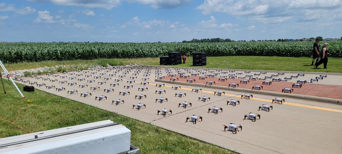 JPWeld319's tweet photo. Being part of this Drone Show crew has been a pretty cool experience. Set to launch a 150 tonight for this show! 
Happy Birthday America! https://t.co/RyJGmB1F0S