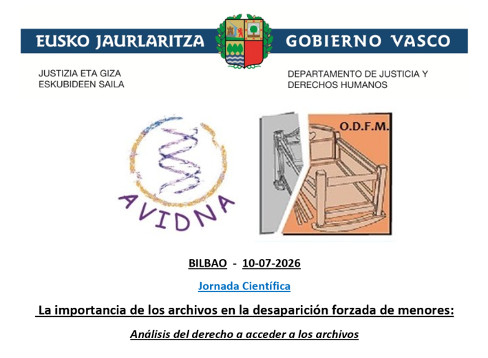 ArxiversSF's tweet photo. ⚖️ JORNADA CIENTÍFICA |
«La importancia de los archivos en la desaparición forzada de menores: Análisis del derecho a acceder a los archivos»
@gob_eus_ejgv #AVIDNA #OFDM
𝟭𝟬 𝗱𝗲 𝗷𝘂𝗹𝗶𝗼 - #Bilbao
🟧🟢 #AsF https://t.co/RLmC3qrLMI