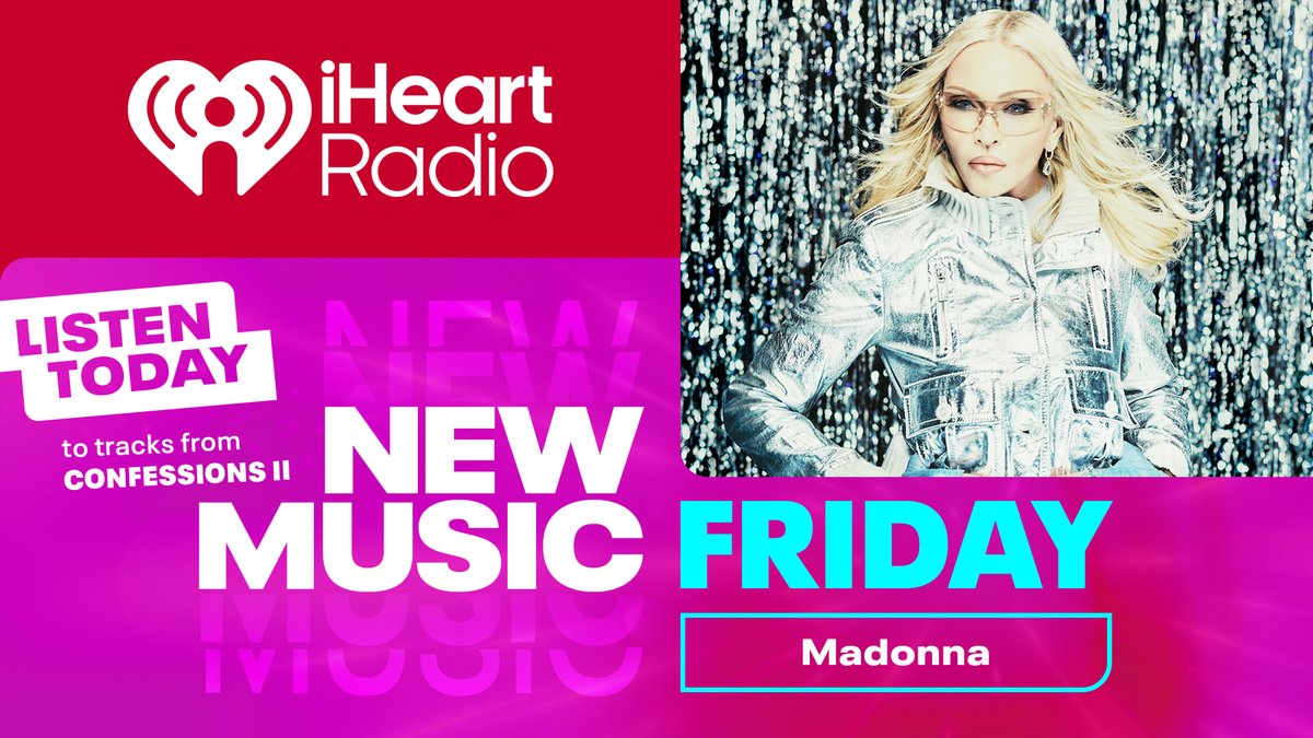 iHeartRadio's tweet photo. We confess... we're obsessed. ❤️‍🔥 Hear @Madonna's Confessions II tracks on iHeartRadio today.

Listen now: https://t.co/wjoiyA44Fs https://t.co/DFeRZGp5eH