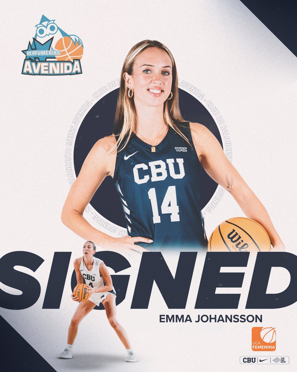 CBUwbb's tweet photo. Felicidades Emma!🇪🇸

Congratulations to Emma Johannson on signing with the @cbavenida for the 2026-2027 season!

#LanceUp⚔️ https://t.co/HXPkyVZHAp