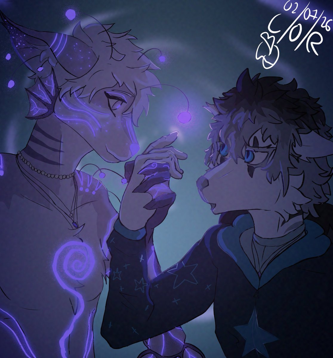 corpelix's tweet photo. First artfight attack!

Shaw Istiria and Ametrine belong to: nikamrgnn

#furry #furryart #artfight2026 https://t.co/k1LZVBqDzV