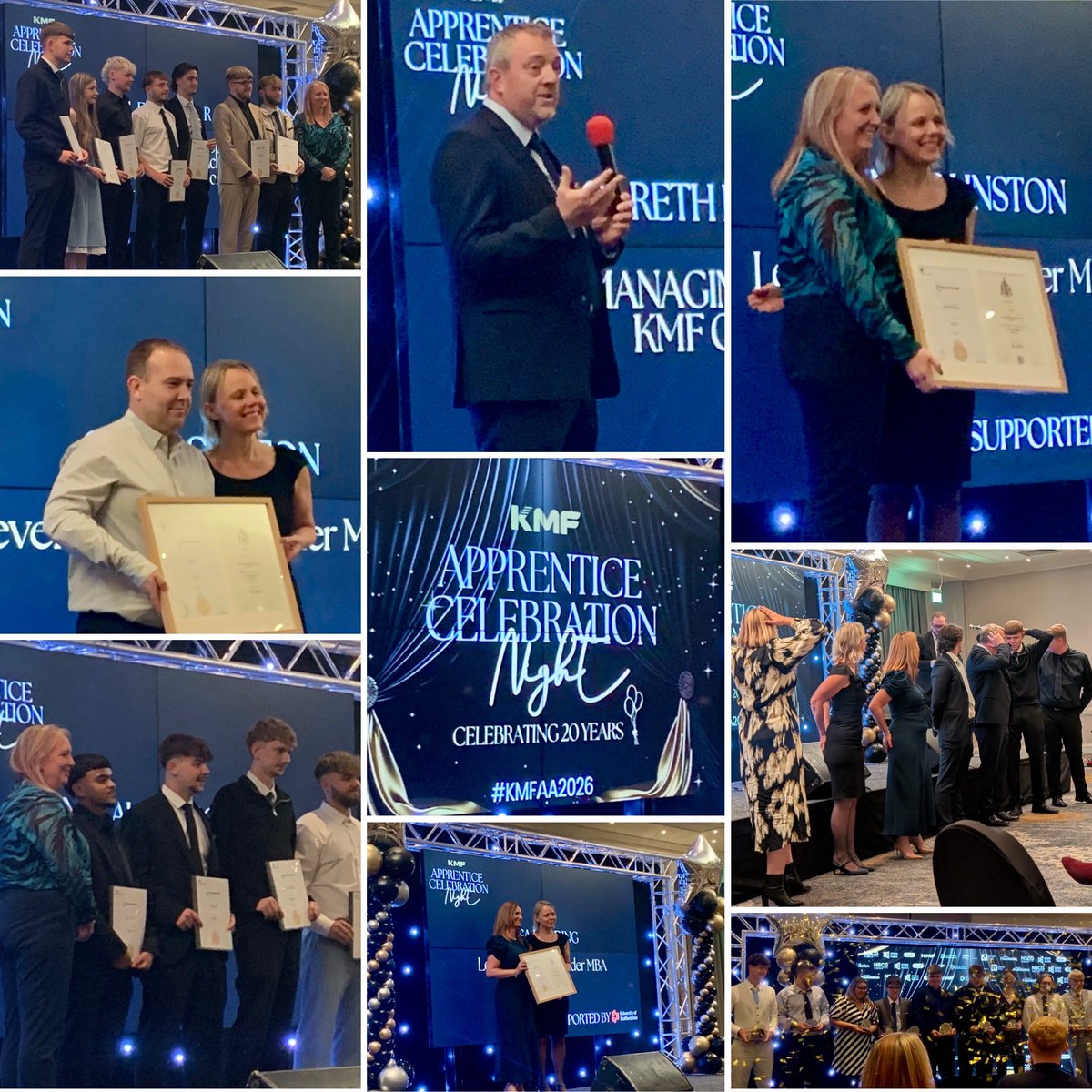 Jennyamphlett's tweet photo. Congratulations to everyone recognised at this evening’s @KMFmetal Apprentice Celebration. @UniofStaffs was a proud sponsor. I had the honour of presenting certificates to three KMF employees who have completed an MBA at University of Staffordshire and will graduate this month. https://t.co/bBtVIOXwFJ