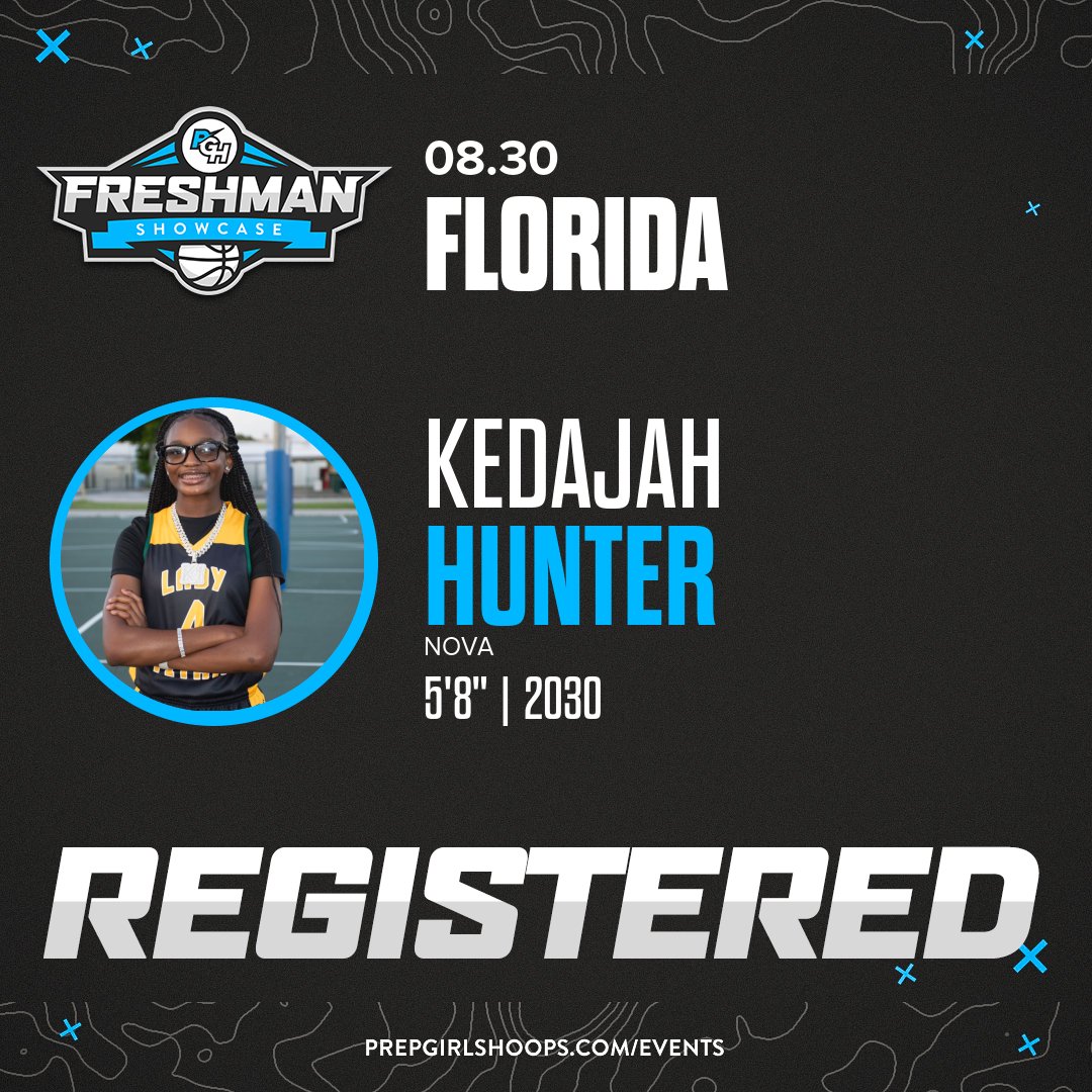 PGHFlorida's tweet photo. Welcome Class of 2030 KeDajah Hunter (@kedajahhubter) of Nova HS to the @PGHFlorida Showcase @ Seminole Sports Academy. 

🔥🏀 #PGHFreshmanShowcaseFL 🏀🔥

Register NOW! 👇  
https://t.co/0fiAmsfKZj https://t.co/YX9yiyP12Y