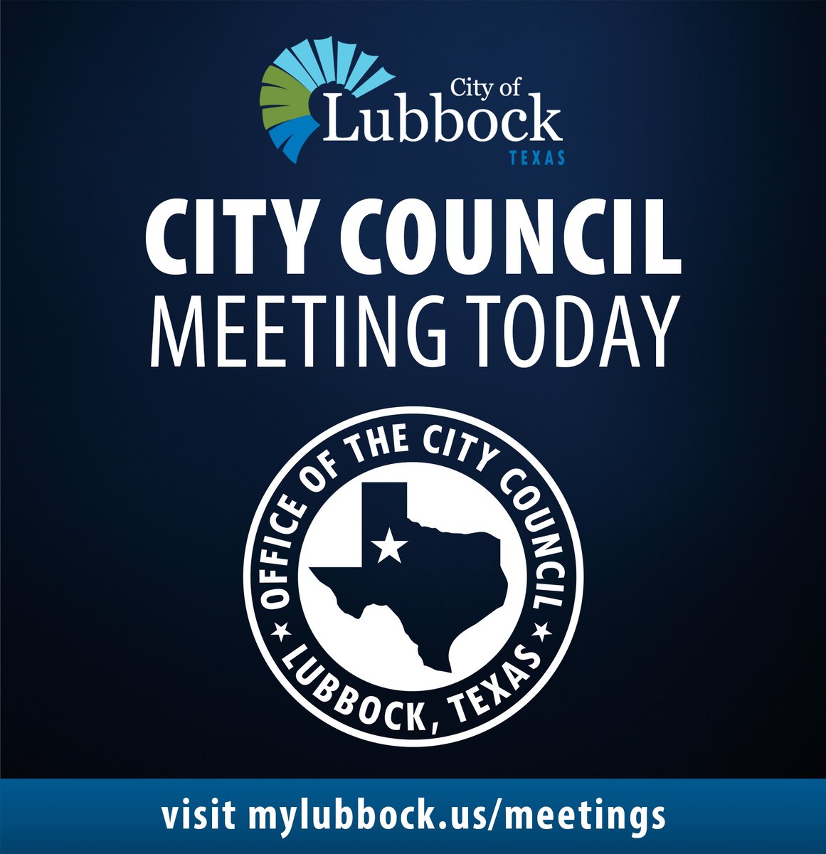 cityoflubbock's tweet photo. City Council Meeting: Regular Session starts at 2 p.m.

Find the agenda here: https://t.co/ci7R3JwmBt
Join us in person or watch live: https://t.co/qFwz4mcDcZ https://t.co/m4ciDUT9EE