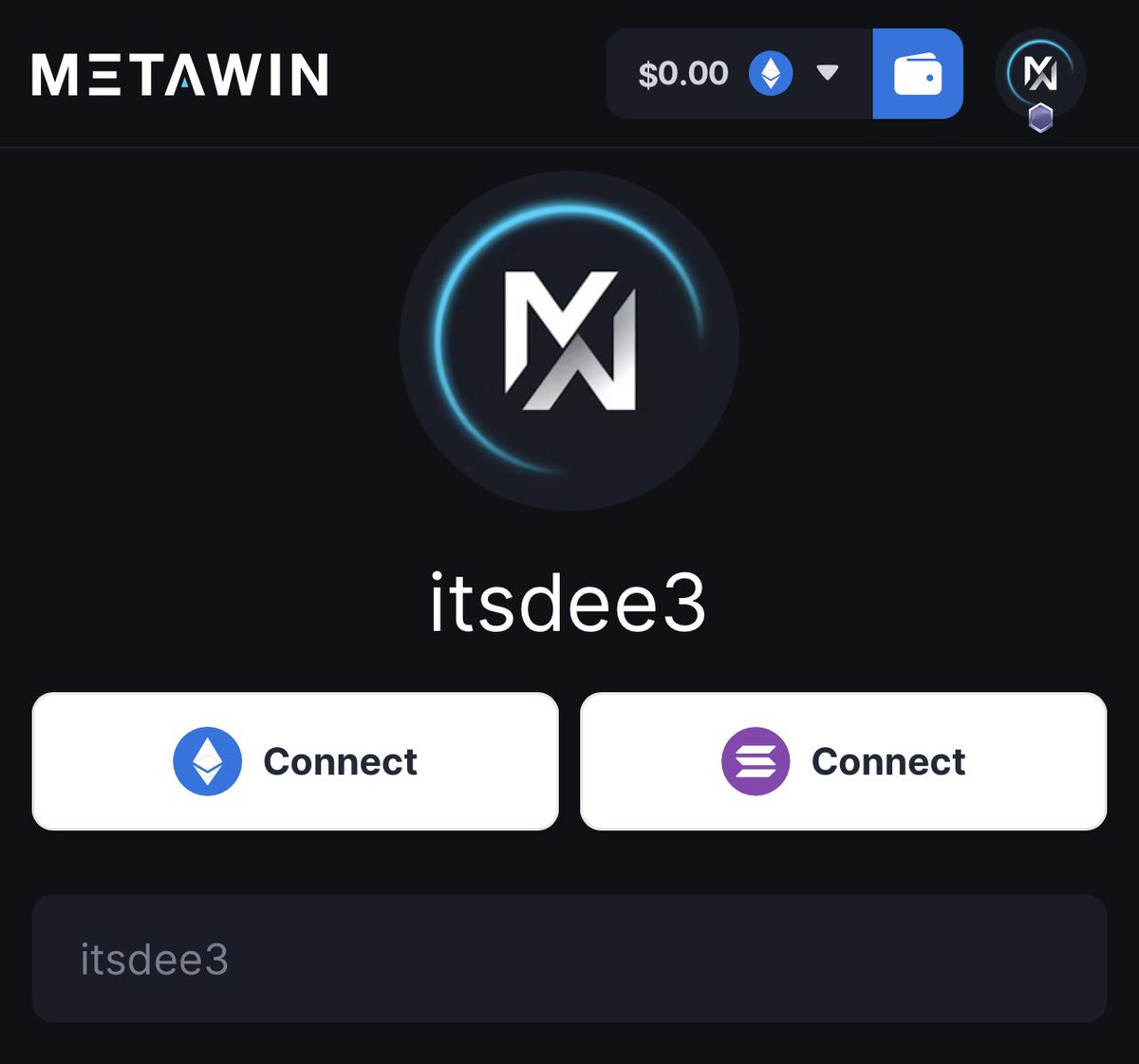 itsdeelite's tweet photo. @CryptoZin @MetaWin Manifesting first win from @CryptoZin 

MW: itsdee3 https://t.co/XOThnkY5VJ