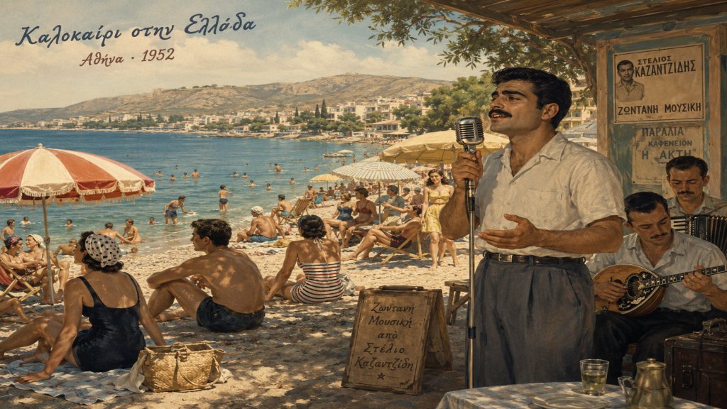 KolydasT's tweet photo. 🥵🥵ΟΤΑΝ Ο ΚΑΥΣΩΝΑΣ ΕΓΙΝΕ ΤΡΑΓΟΥΔΙ- ΑΠΟ ΤΟΝ ΚΑΖΑΝΤΖΙΔΗ ΚΑΙ ΤΟΝ ΤΣΙΤΣΑΝΗ ΩΣ ΤΟΝ ΟΡΦΕΑ ΠΕΡΙΔΗ
✅Η ζέστη και ο καύσωνας δεν απασχόλησαν μόνο τους μετεωρολόγους. Πέρασαν και στο λαϊκό τραγούδι, από το πρώτο δισκογραφικό βήμα του Στέλιου Καζαντζίδη με το «Για μπάνιο πάω» έως τον Τσιτσάνη και τον Ορφέα Περίδη. Μια μικρή μουσική διαδρομή από τ�� «καμίνι» της Αθήνας του 1952 έως τη σύγχρονη εμπειρία της θερμής πόλης.
✅   ✍️  ΤΟ ΑΡΘΡΟ : https://t.co/4vuobOHuAE