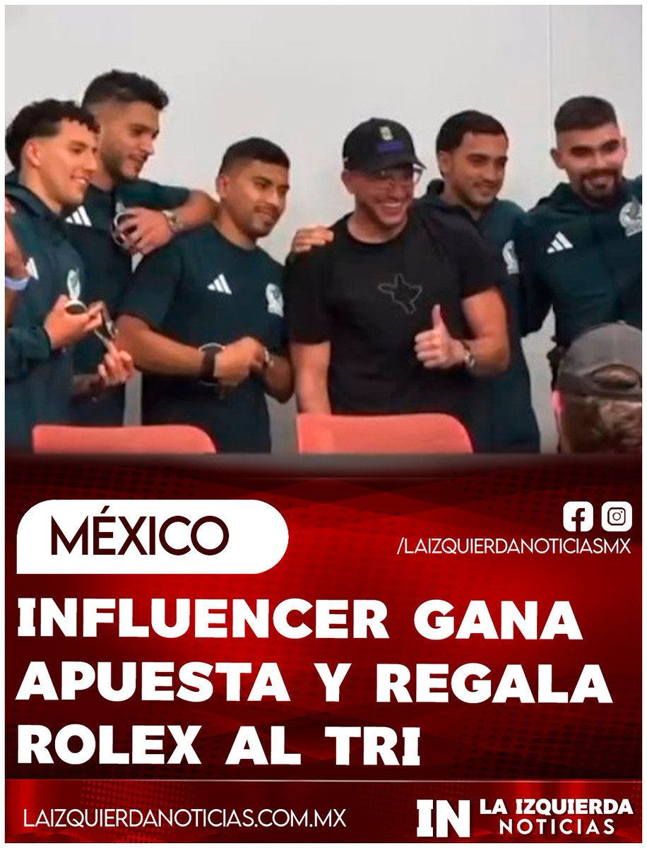 IzqNoticiasMx's tweet photo. ¡SE MOCHA CON JUGADORES! El influencer SteveWillDoIt apostó 2 millones de dólares a que México ganaría a Ecuador para avanzar a la siguiente ronda y ganó. Con parte de las ganancias decidió premiar al TRI con un Rolex para cada jugador. El "detalle" habría costado más de un millón de dólares.