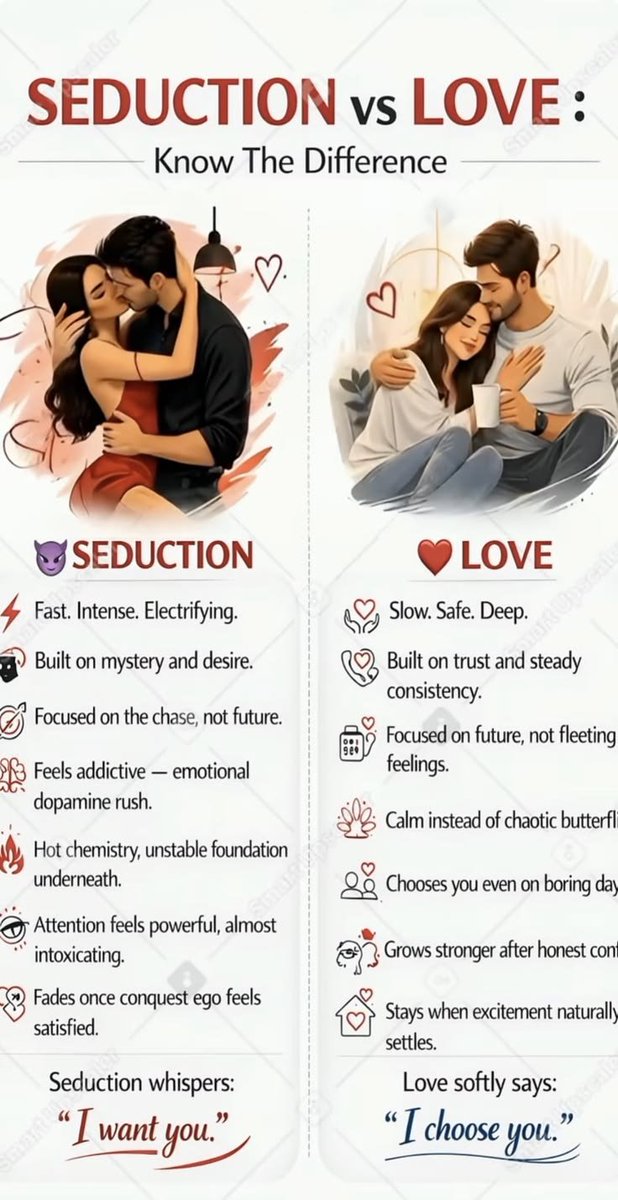 ALetterToMySons's tweet photo. Seduction Vs Love 📌 https://t.co/k9y0BsUXAJ