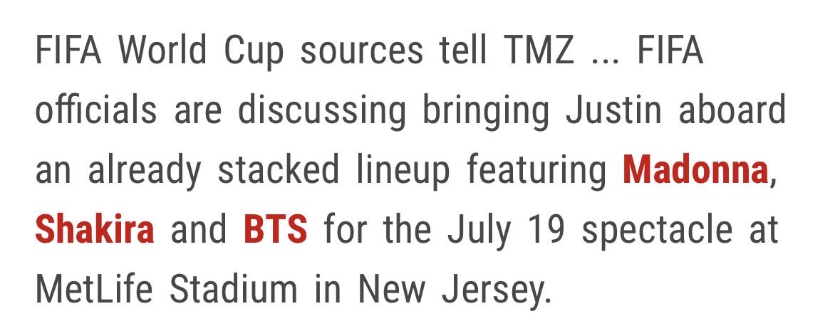 PRlNCEOFPOPSTAN's tweet photo. 🚨 FIFA are begging Justin Bieber to perform at the World Cup halftime show. They must’ve seen how much attention Coachella and want to bring that to their first halftime performance https://t.co/eTmG404qz7