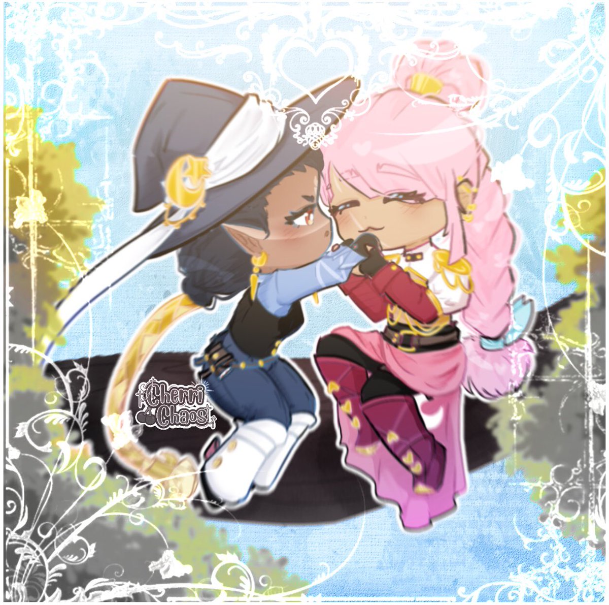 Cherri_Chaos's tweet photo. Little couple 

#chibi 
#fantasy https://t.co/JHoXP100hM