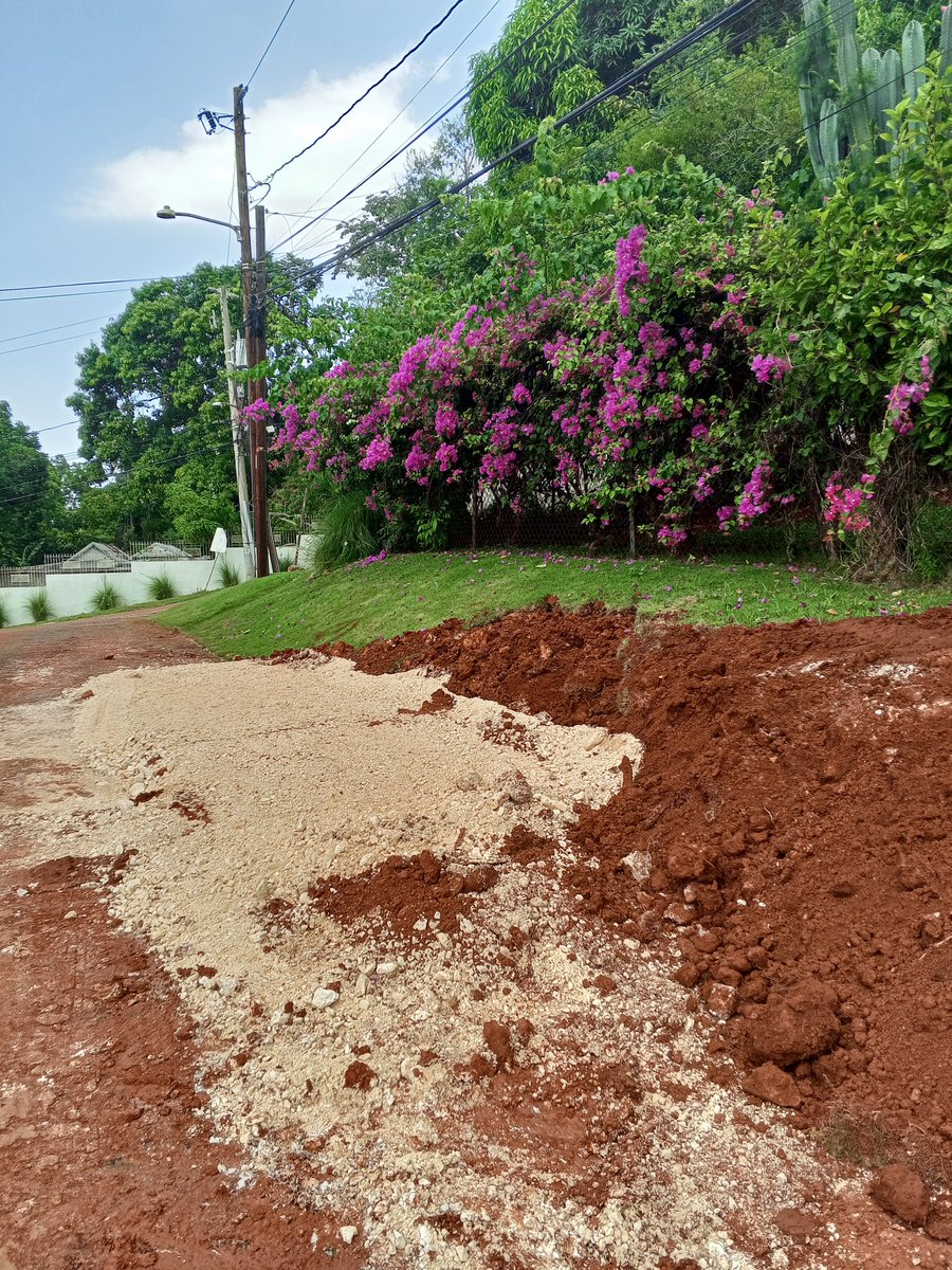 CarolNarcisse's tweet photo. Dear Minister @matthewsamuda the @NWCjam increasingly disregards clean up, road resurfacing, restoration of sidewalks etc post  leak repairs. Here is an example of the standard of works and clear up. It is the latest of 5 that has happened on 1 small, narrow residential street https://t.co/SEOscyQiUt