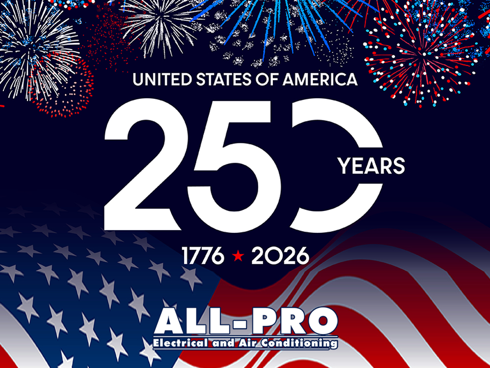 TrustAllPro's tweet photo. On the eve of this important milestone, All-Pro #Electrical and #AirConditioning would like to wish you &amp; yours a safe &amp; happy #4thOfJulyWeekend filled with celebrations of this momentous occasion! #America250 #4thOfJuly #Broward #PalmBeach #TrustAllPro #OneCallDoesItAll https://t.co/ycmpLselG7