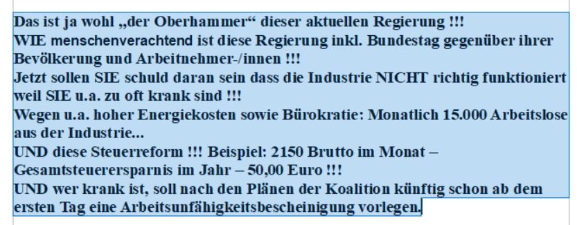 calcio03's tweet photo. @UlrichSchneider @larsklingbeil Das ist ja wohl „der Oberhammer“ dieser aktuellen Regierung !!!
WIE menschenverachtendist diese Regierung inkl. Bundestag gegenüber ihrer Bevölkerung und Arbeitnehmer-/innen !!! https://t.co/BoM8Xt9hm5
