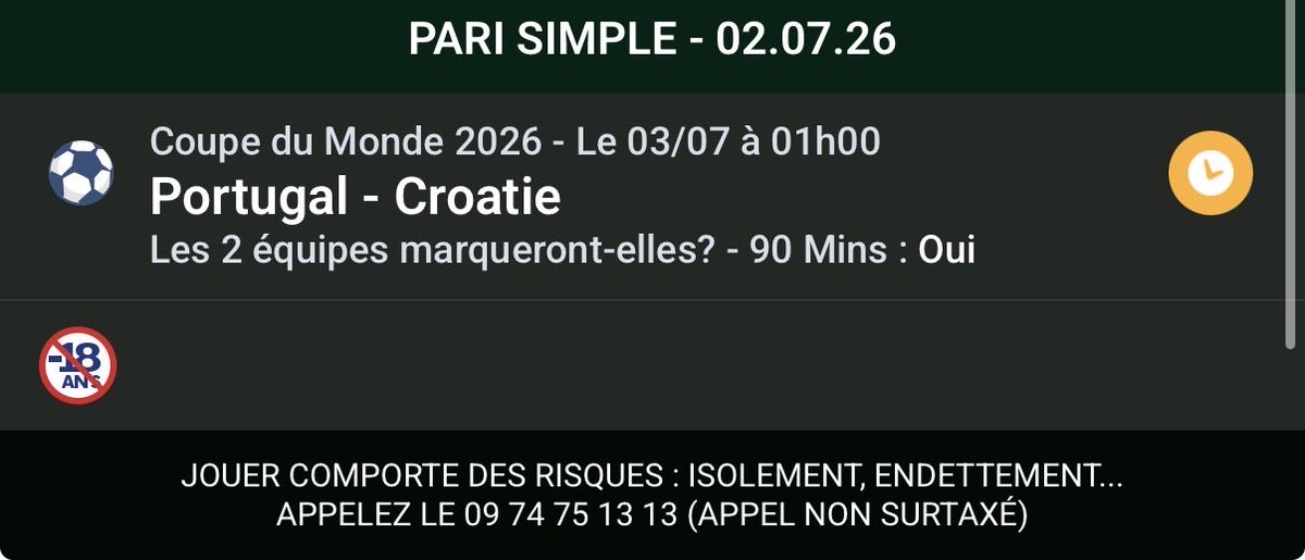 Lebureaudespr's tweet photo. 🏆Prono Coupe Du Monde 🌍

Portugal - Croatie  

➡️ Portugal bonne attaque, défense exposée
➡️ Croatie bonne équipe, bien structurée 
➡️ Match ouvert 

Tu vois un match ouvert? 

➡️Abonne toi pour ne pas louper les prochaines analyses https://t.co/rV6ioneeYW